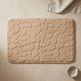 WENDE: Memory Foam Badmat 40 x 60 cm – Antislip Kiezelmotief - Volsani