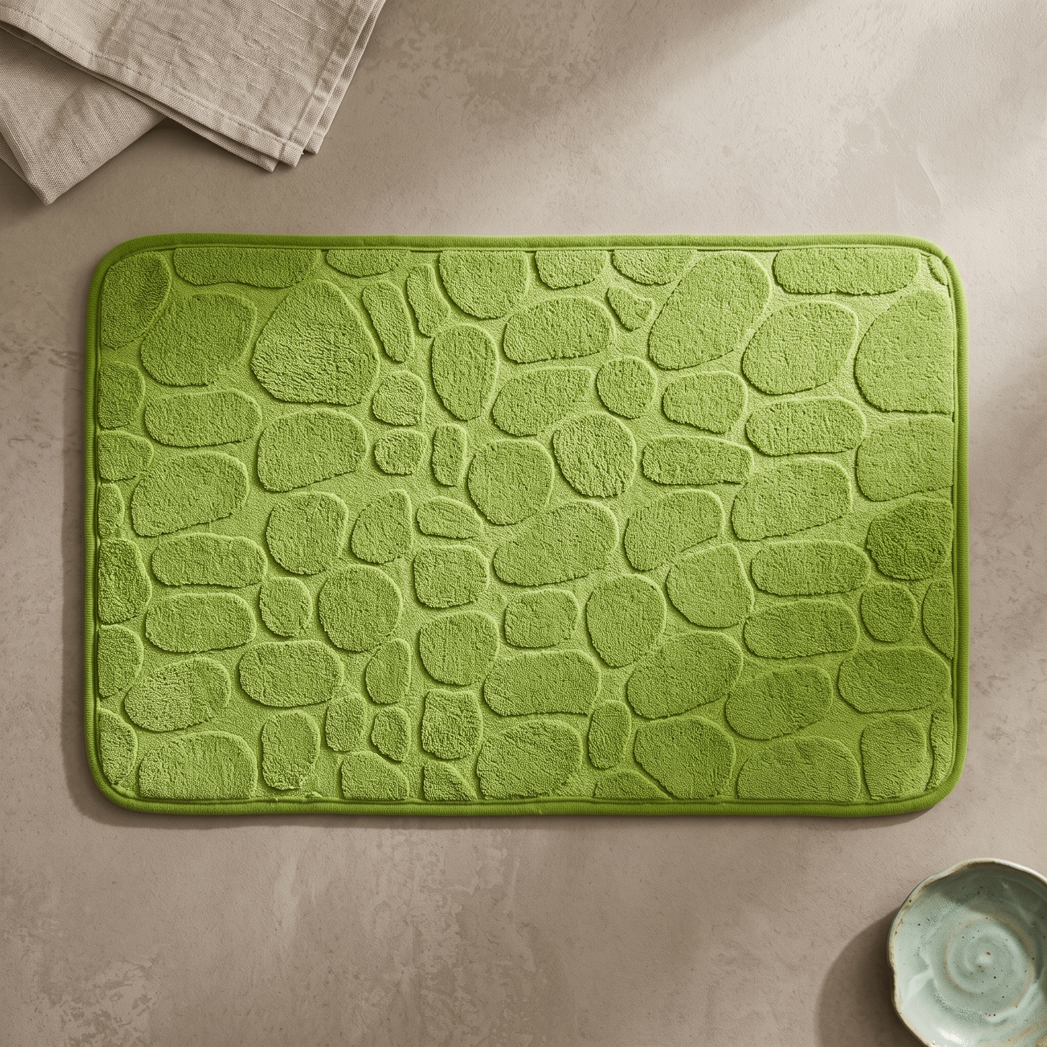 WENDE: Memory Foam Badmat 40 x 60 cm – Antislip Kiezelmotief - Volsani