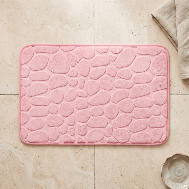 WENDE: Memory Foam Badmat 40 x 60 cm – Antislip Kiezelmotief - Volsani