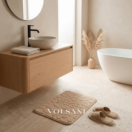 WENDE: Memory Foam Badmat 40 x 60 cm – Antislip Kiezelmotief - Volsani