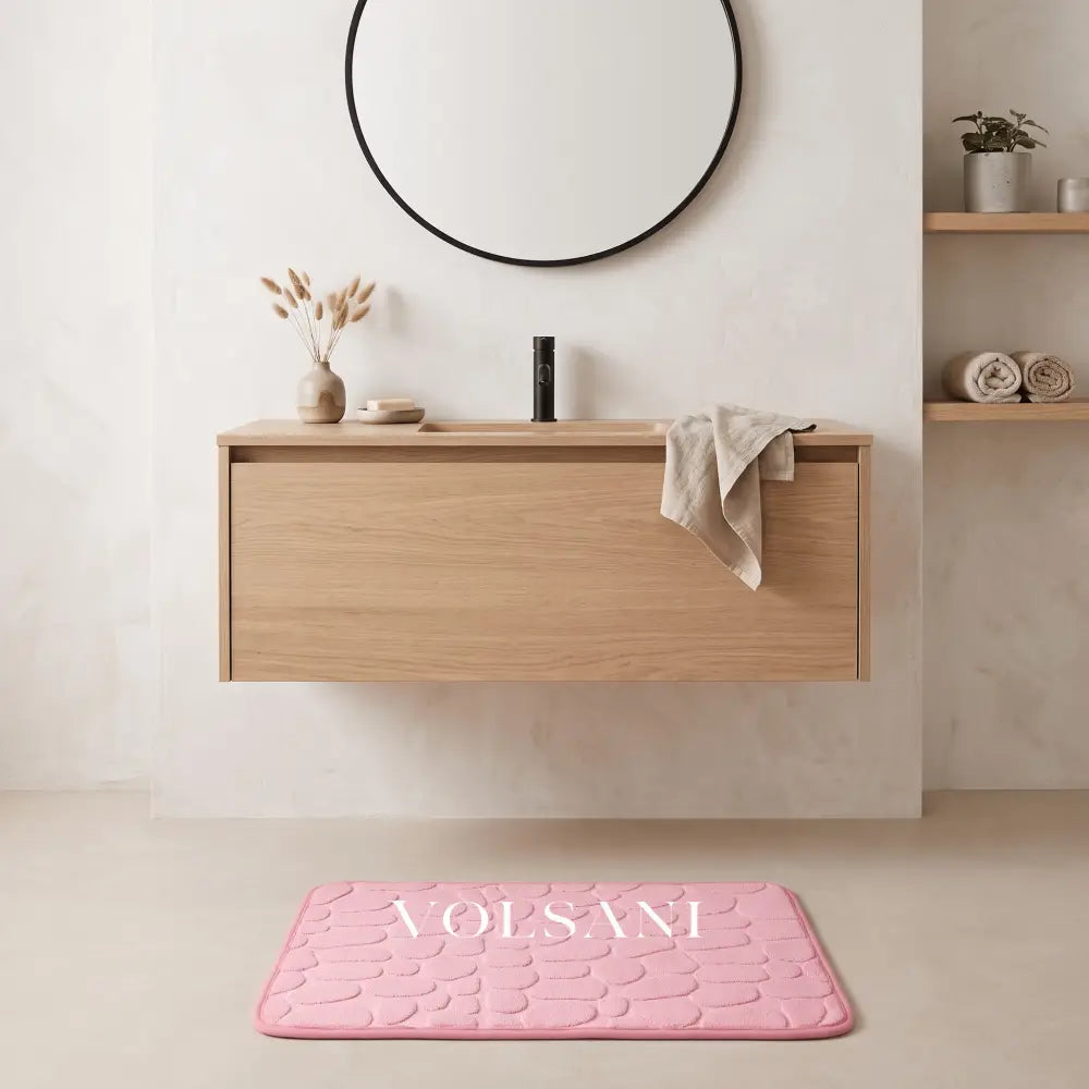 WENDE: Memory Foam Badmat 40 x 60 cm – Antislip Kiezelmotief - Volsani