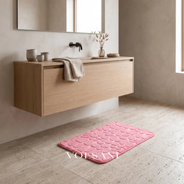 WENDE: Memory Foam Badmat 40 x 60 cm – Antislip Kiezelmotief - Volsani
