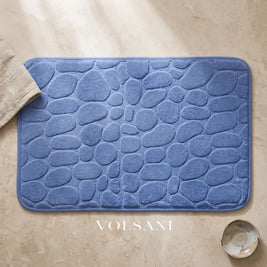 WENDE: Memory Foam Badmat 40 x 60 cm – Antislip Kiezelmotief - Volsani