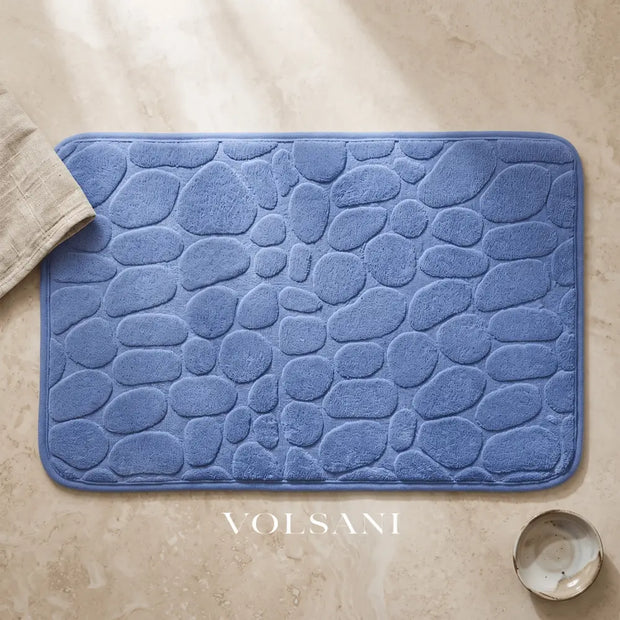 WENDE: Memory Foam Badmat 40 x 60 cm – Antislip Kiezelmotief - Volsani