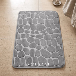 WENDE: Memory Foam Badmat 40 x 60 cm – Antislip Kiezelmotief - Volsani