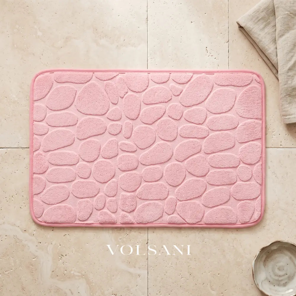 WENDE: Memory Foam Badmat 40 x 60 cm – Antislip Kiezelmotief - Volsani