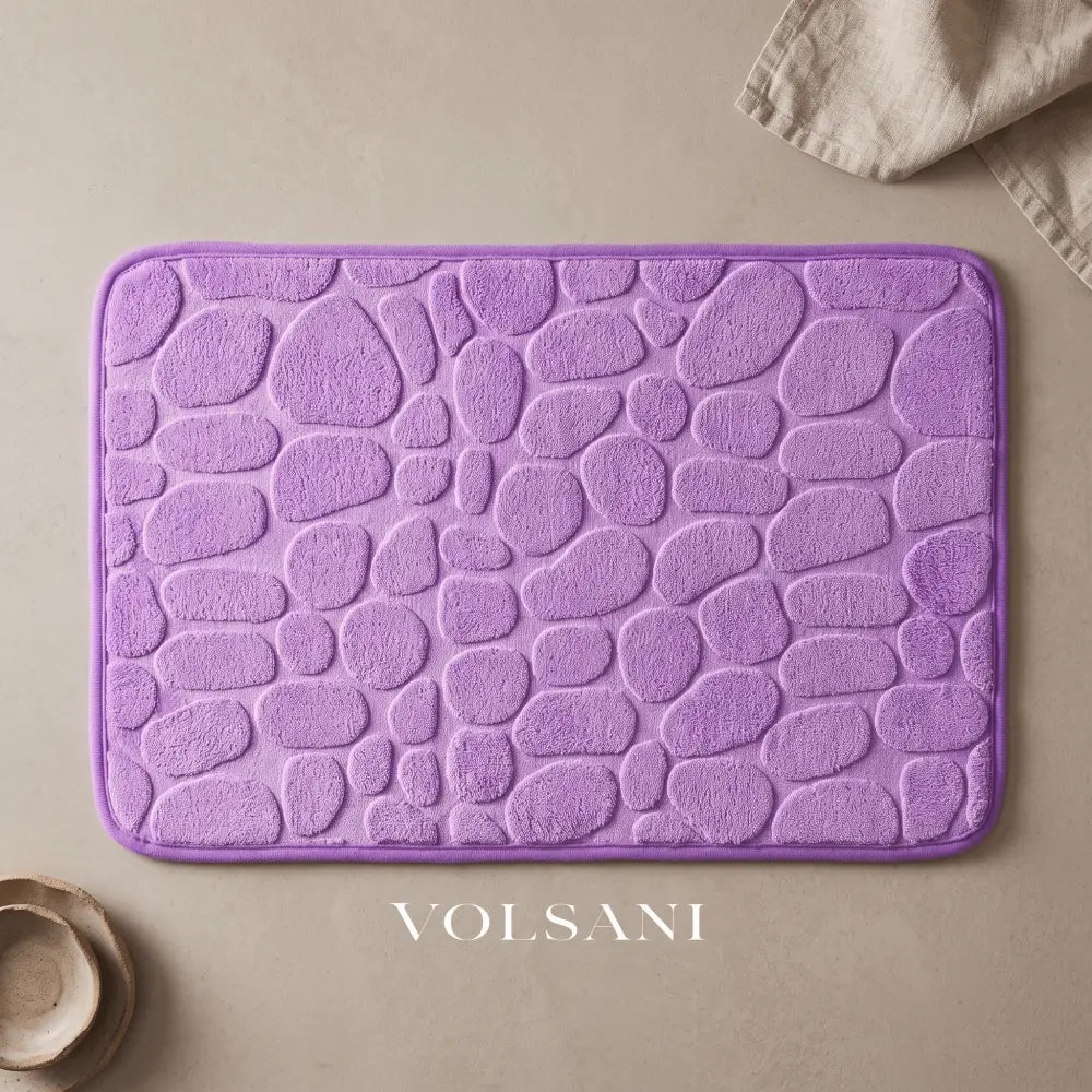 WENDE: Memory Foam Badmat 40 x 60 cm – Antislip Kiezelmotief - Volsani