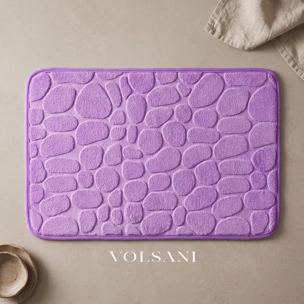 WENDE: Memory Foam Badmat 40 x 60 cm – Antislip Kiezelmotief - Volsani