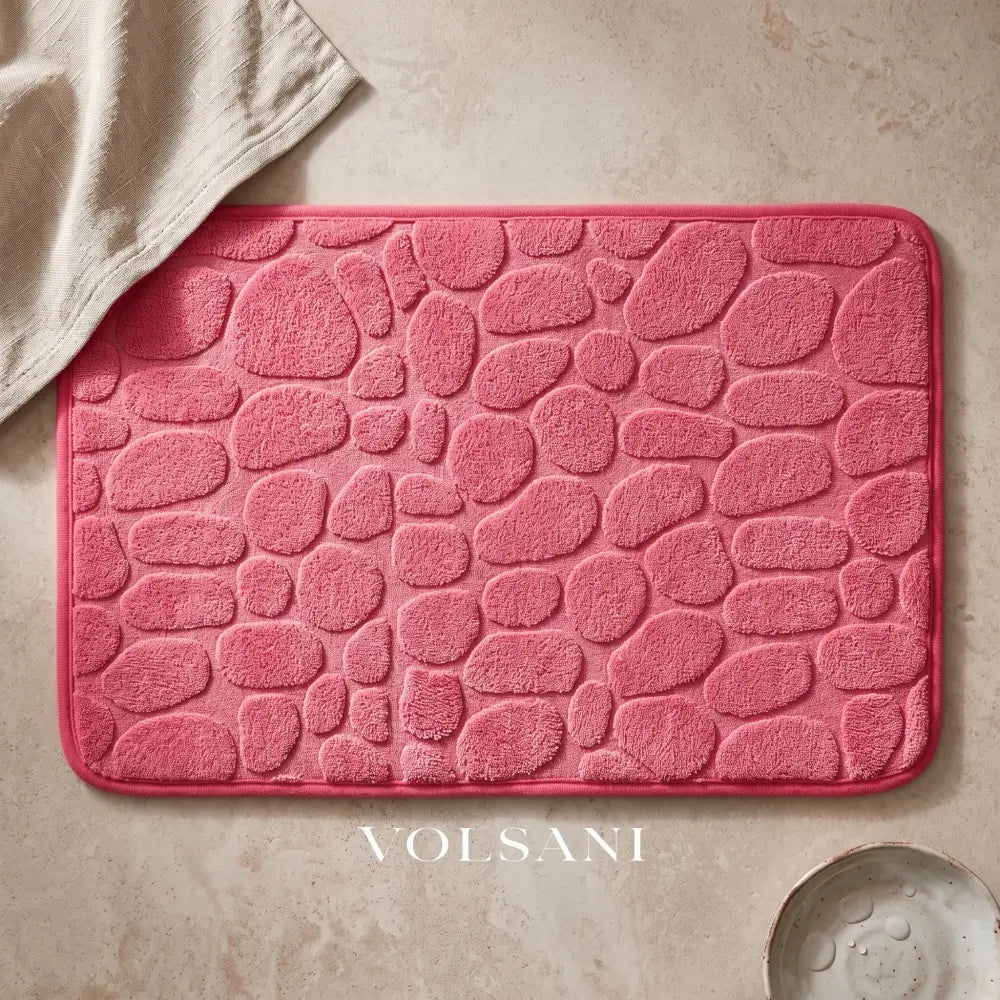 WENDE: Memory Foam Badmat 40 x 60 cm – Antislip Kiezelmotief - Volsani