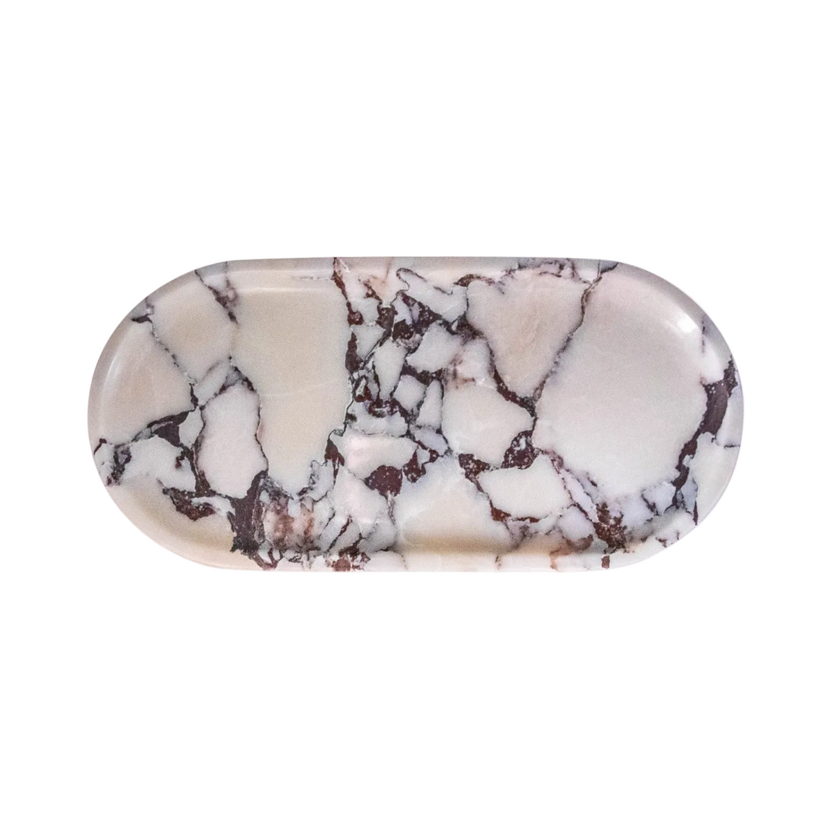 Marble Vanity Tray, Rounded Rectangle Jewelry Perfume Tray, 4 Colors, 9.8in
