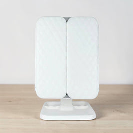 WIEKE: Drieluik Make-upspiegel met LED – Opvouwbaar & 2x/3x/10x Vergrotend - Volsani