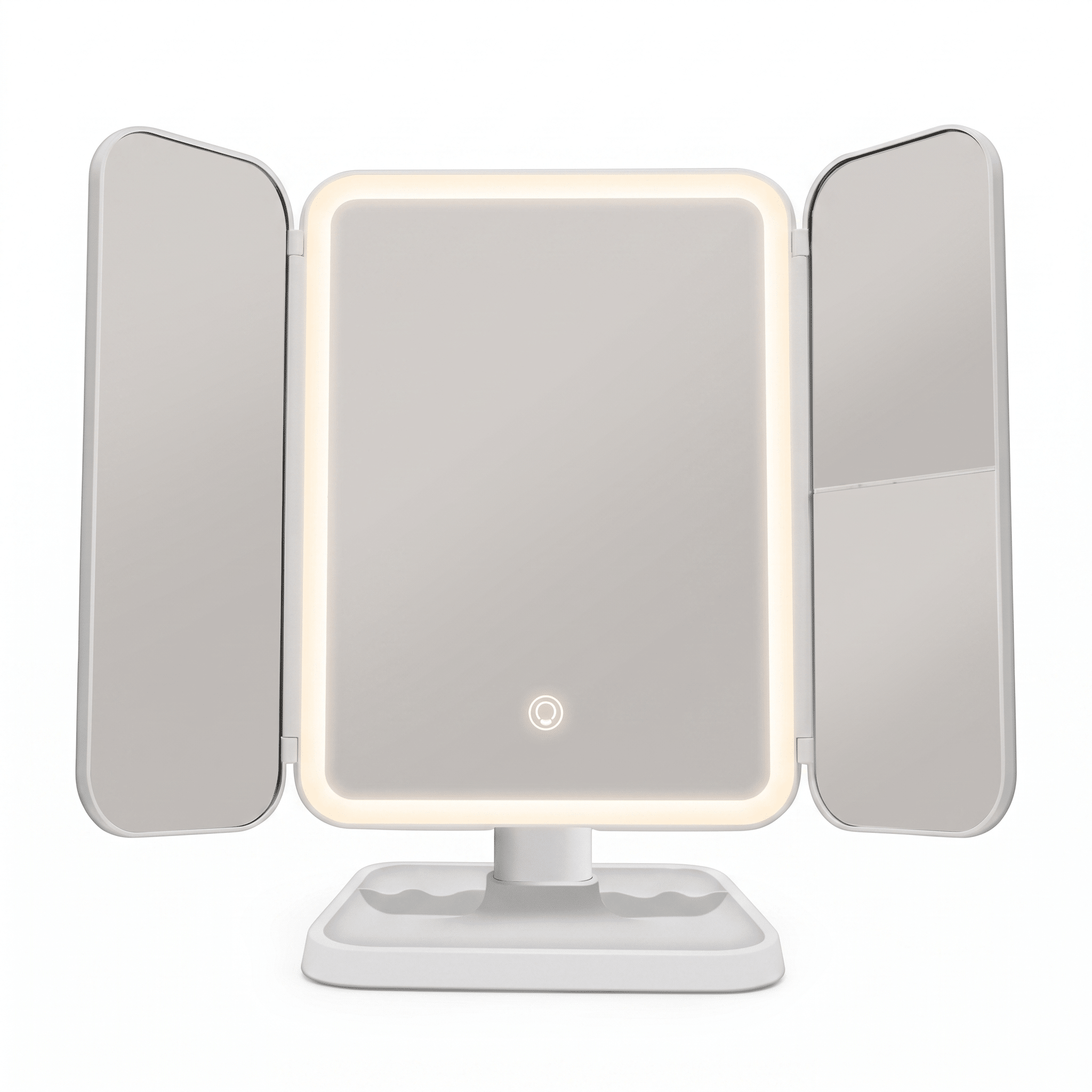 WIEKE: Drieluik Make-upspiegel met LED – Opvouwbaar & 2x/3x/10x Vergrotend - Volsani