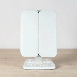 WIEKE: Drieluik Make-upspiegel met LED – Opvouwbaar & 2x/3x/10x Vergrotend - Volsani