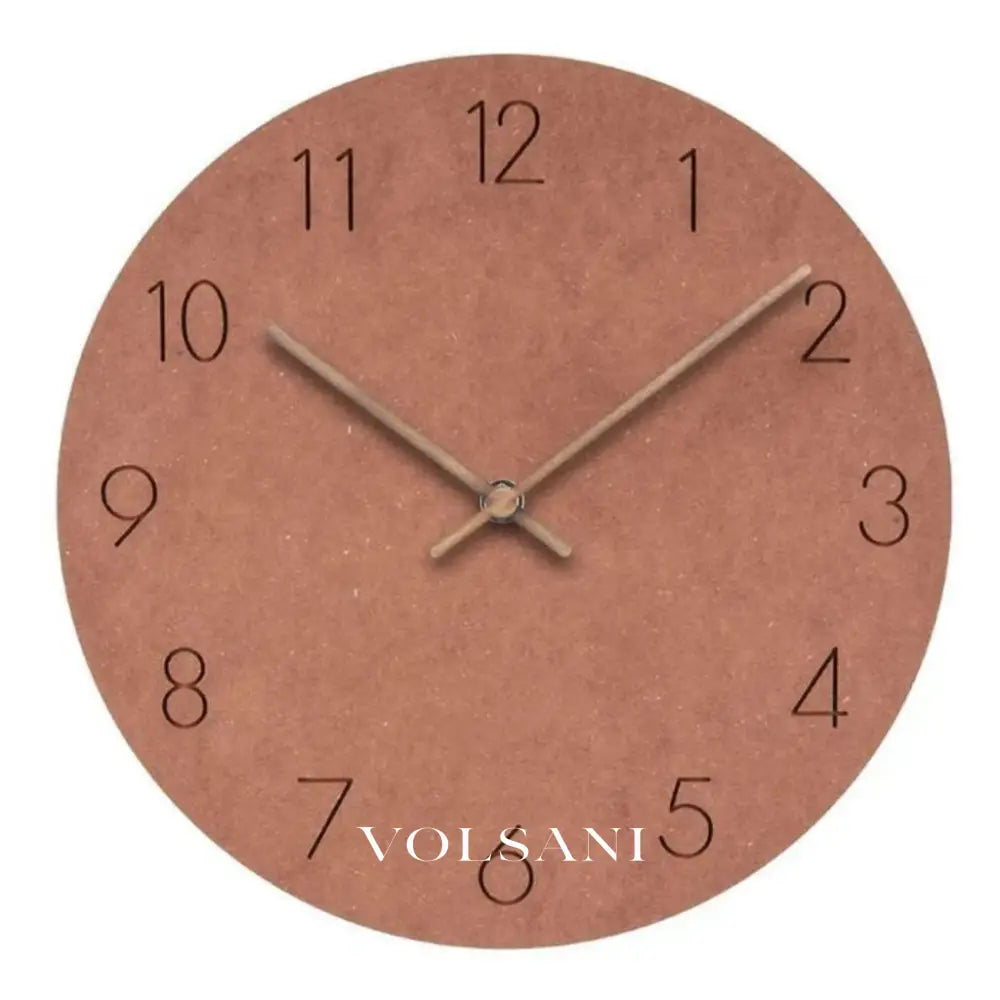 Wood Wall Clock with Plain Dial Scandinavian Living Room & Bedroom Clock Non Ticking Silent Sweep 6 Colors 11.4in