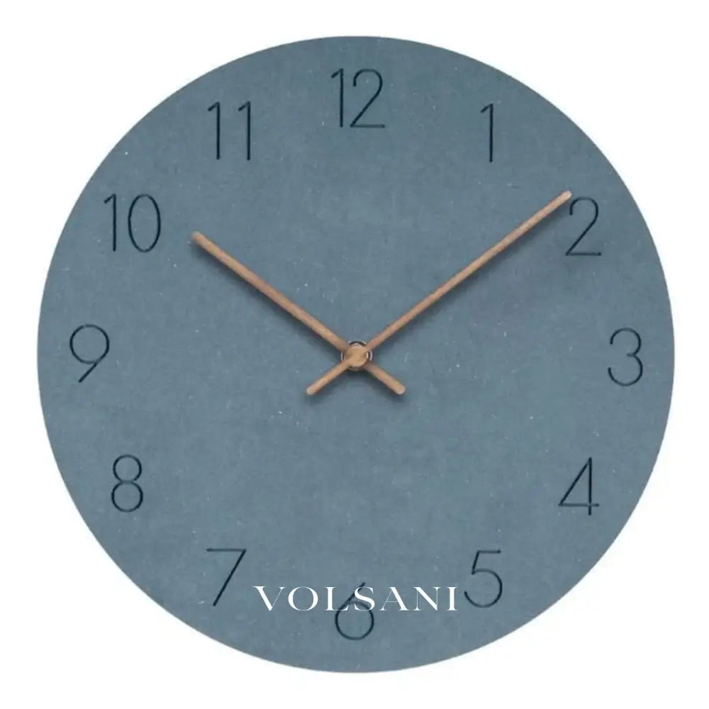 Wood Wall Clock with Plain Dial Scandinavian Living Room & Bedroom Clock Non Ticking Silent Sweep 6 Colors 11.4in