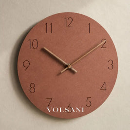 Wood Wall Clock with Plain Dial Scandinavian Living Room & Bedroom Clock Non Ticking Silent Sweep 6 Colors 11.4in