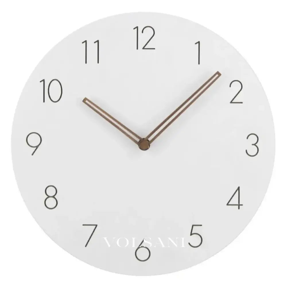 Wood Wall Clock with Plain Dial Scandinavian Living Room & Bedroom Clock Non Ticking Silent Sweep 6 Colors 11.4in