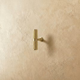 Knurled Brass Cabinet Knobs & Pull Bars, Industrial Kitchen & Wardrobe Hardware, Fluted Legs, Set of 2 With or Without Backplate, 0.7-6.3in