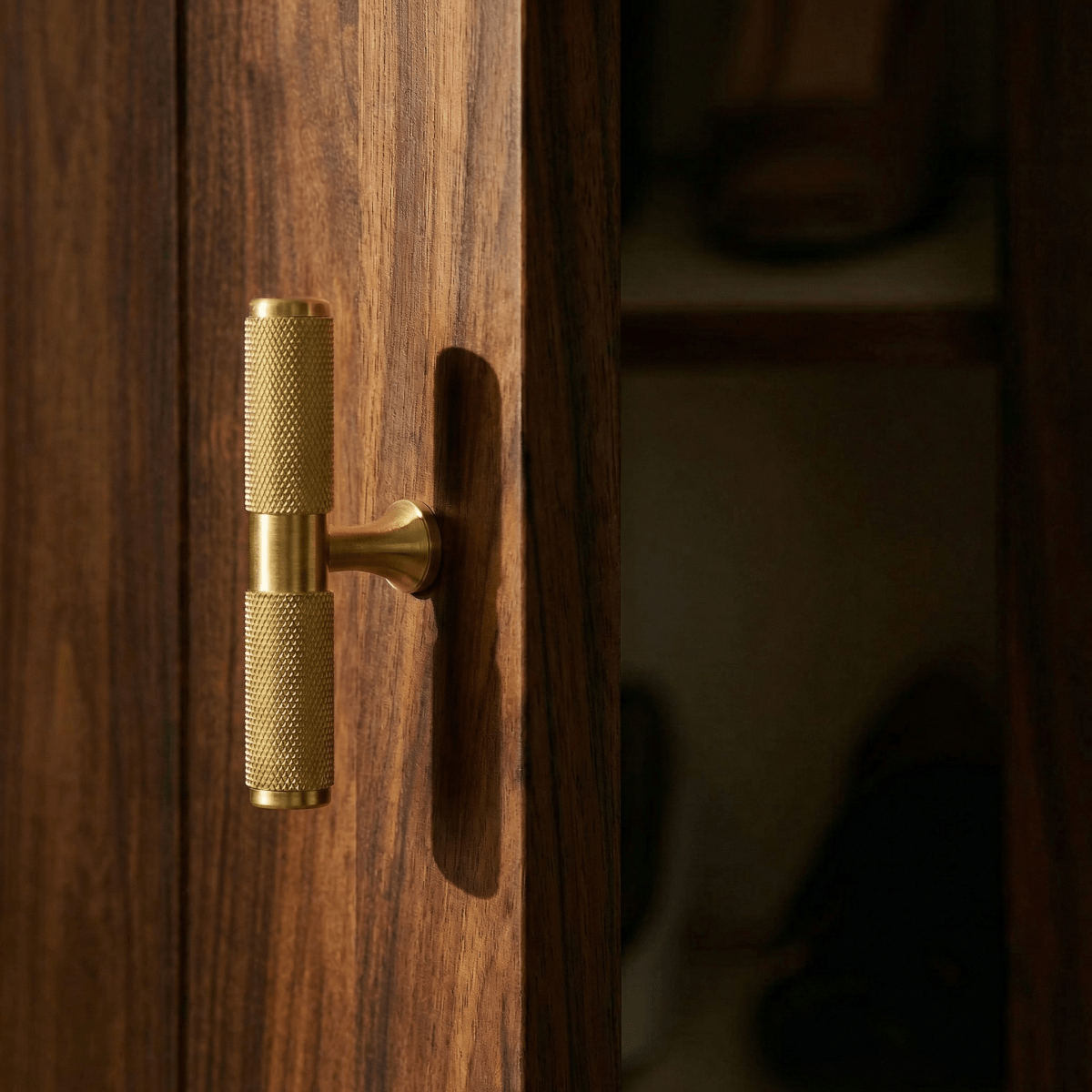 Knurled Brass Cabinet Knobs & Pull Bars, Industrial Kitchen & Wardrobe Hardware, Fluted Legs, Set of 2 With or Without Backplate, 0.7-6.3in