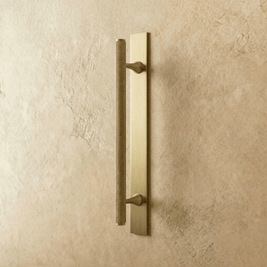 Knurled Brass Cabinet Knobs & Pull Bars, Industrial Kitchen & Wardrobe Hardware, Fluted Legs, Set of 2 With or Without Backplate, 0.7-6.3in