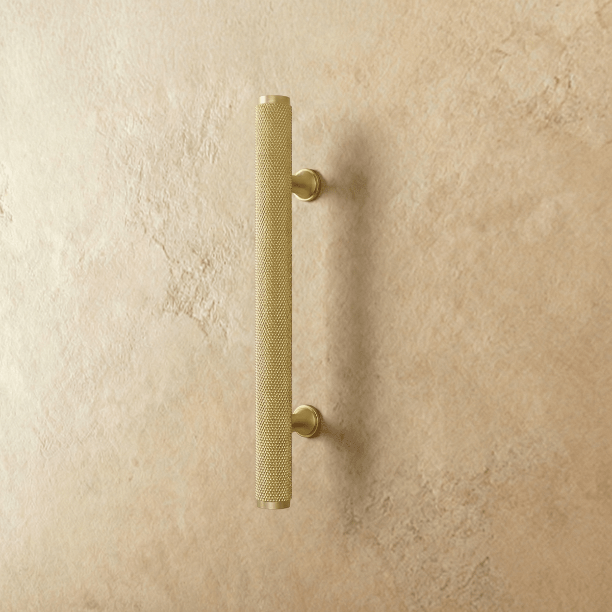 Knurled Brass Cabinet Knobs & Pull Bars, Industrial Kitchen & Wardrobe Hardware, Fluted Legs, Set of 2 With or Without Backplate, 0.7-6.3in