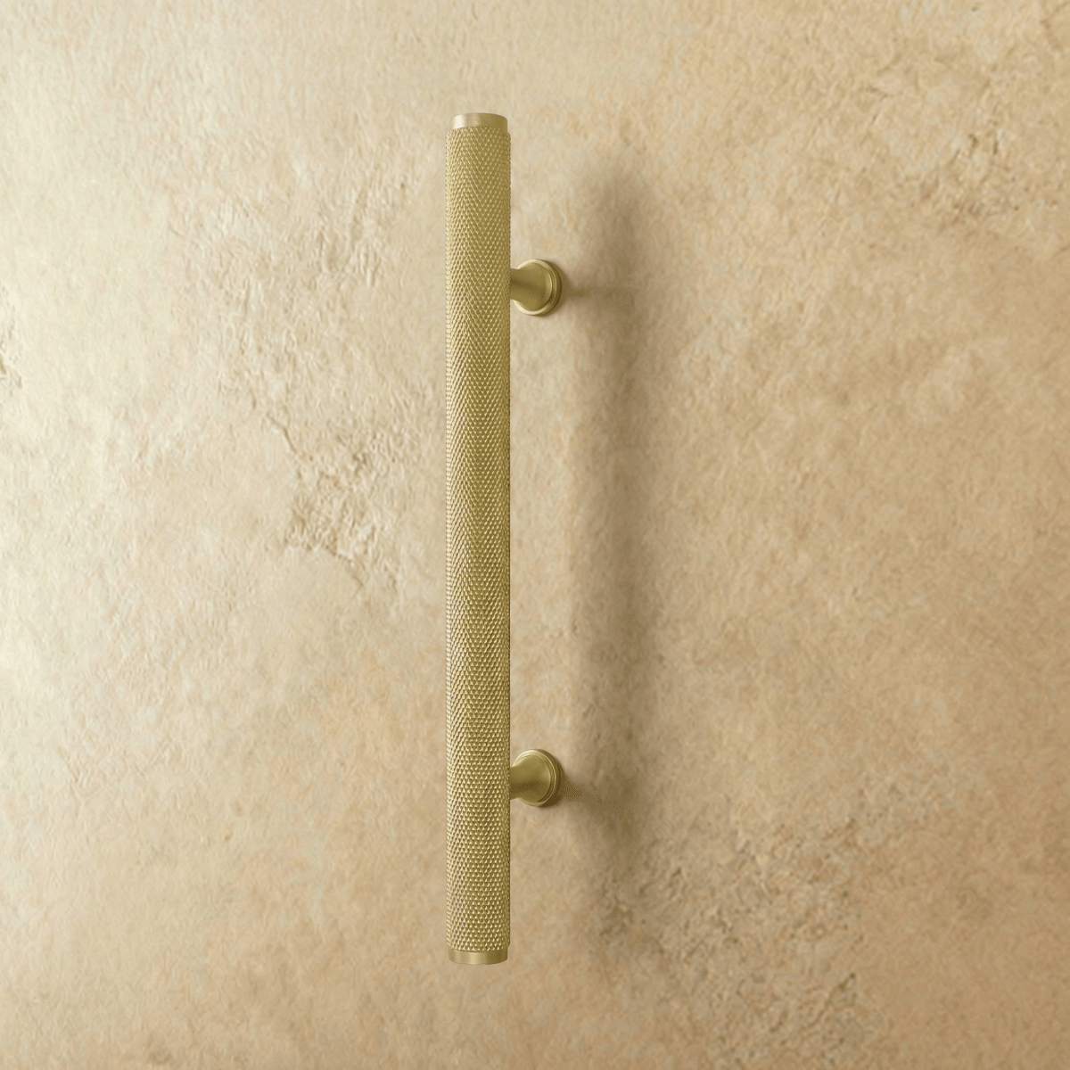 Knurled Brass Cabinet Knobs & Pull Bars, Industrial Kitchen & Wardrobe Hardware, Fluted Legs, Set of 2 With or Without Backplate, 0.7-6.3in