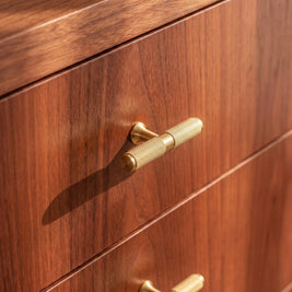 Knurled Brass Cabinet Knobs & Pull Bars, Industrial Kitchen & Wardrobe Hardware, Fluted Legs, Set of 2 With or Without Backplate, 0.7-6.3in