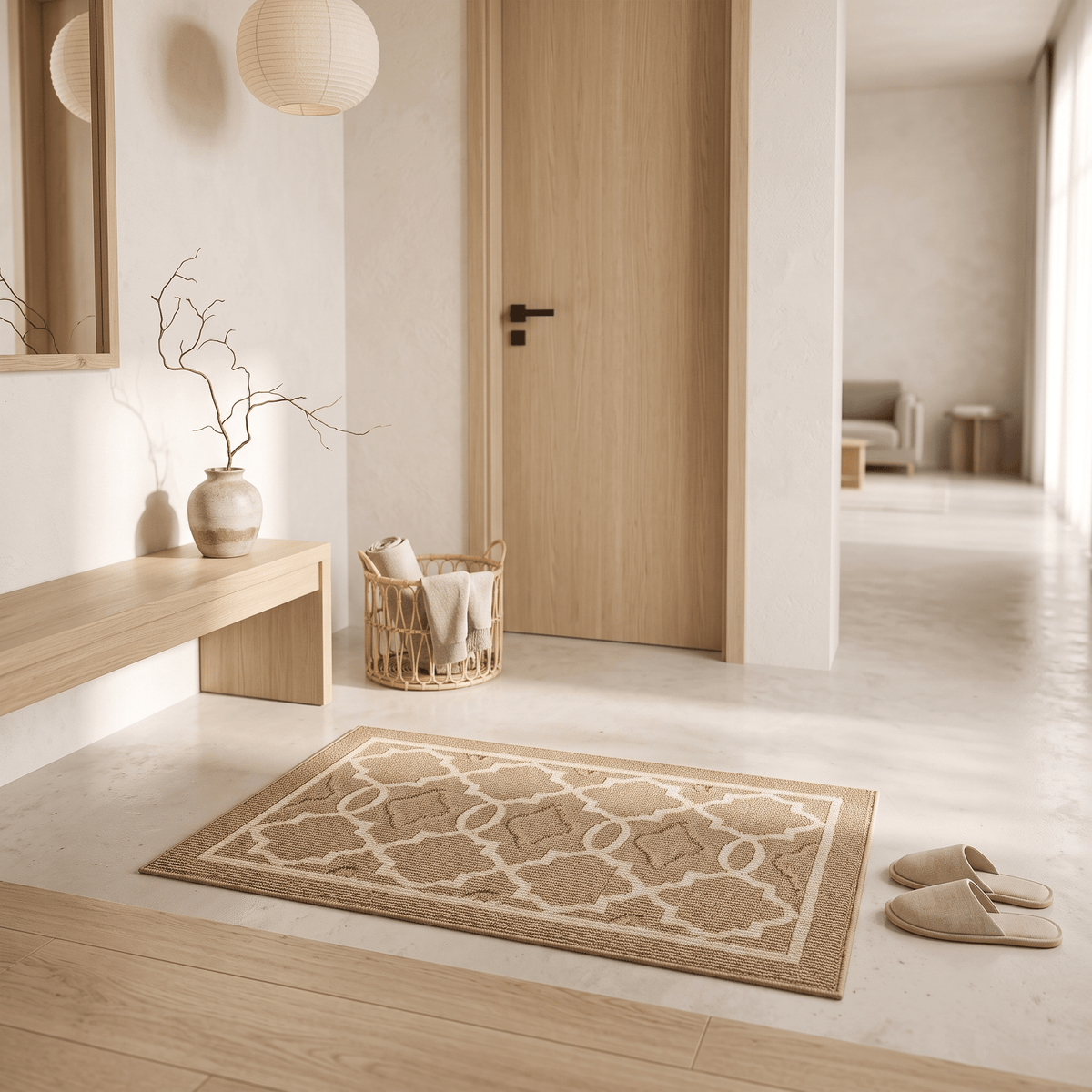 YARA: Geometrische Deurmat – Antislip & Vuilafstotend (Europese Stijl) - Volsani