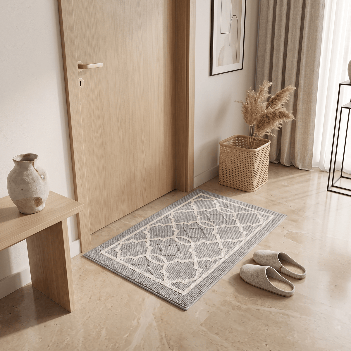 YARA: Geometrische Deurmat – Antislip & Vuilafstotend (Europese Stijl) - Volsani