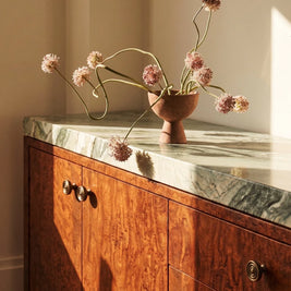 Solid Brass Cabinet Knobs & Drawer Pulls, Modern Bedroom & Kitchen Hardware, Subtle Line Pattern, Set of 2, 1.25-12.6in