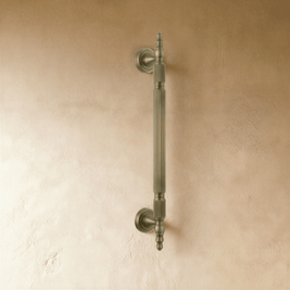 Solid Brass Cabinet Knobs & Drawer Pulls, Modern Bedroom & Kitchen Hardware, Subtle Line Pattern, Set of 2, 1.25-12.6in
