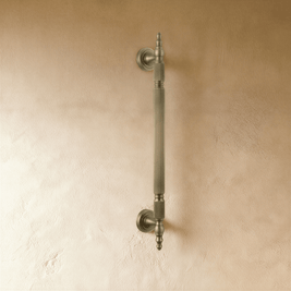 Solid Brass Cabinet Knobs & Drawer Pulls, Modern Bedroom & Kitchen Hardware, Subtle Line Pattern, Set of 2, 1.25-12.6in