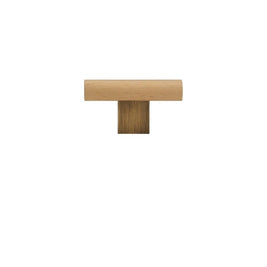 Wood & Brass Cabinet Knobs & Drawer Pull Bars, Geometric Kitchen & Wardrobe Hardware, Black Bronze & Brass Finish, Set of 2, 2.3-13.8in