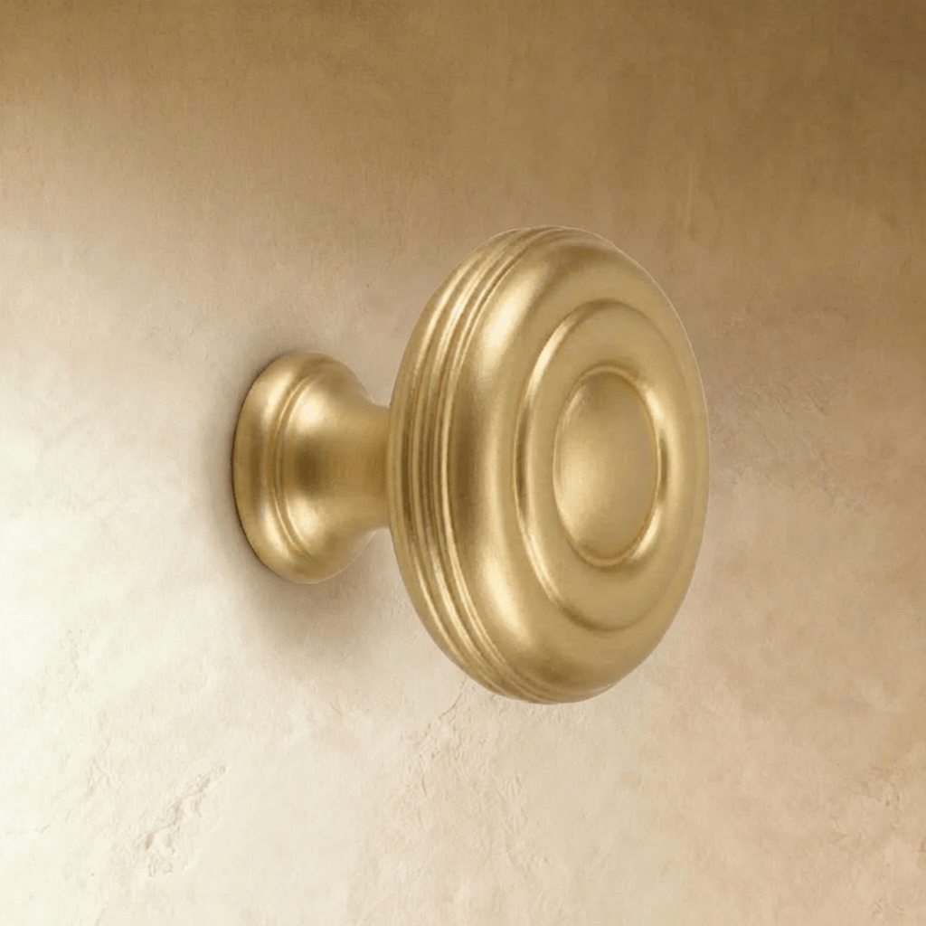 Brass-Finish Cabinet Knobs & Drawer Pulls, Modern Kitchen & Dresser Hardware, Light & Dark Gold, Set of 2, 1.1-6.3in