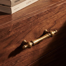 Brass-Finish Cabinet Knobs & Drawer Pulls, Modern Kitchen & Dresser Hardware, Light & Dark Gold, Set of 2, 1.1-6.3in