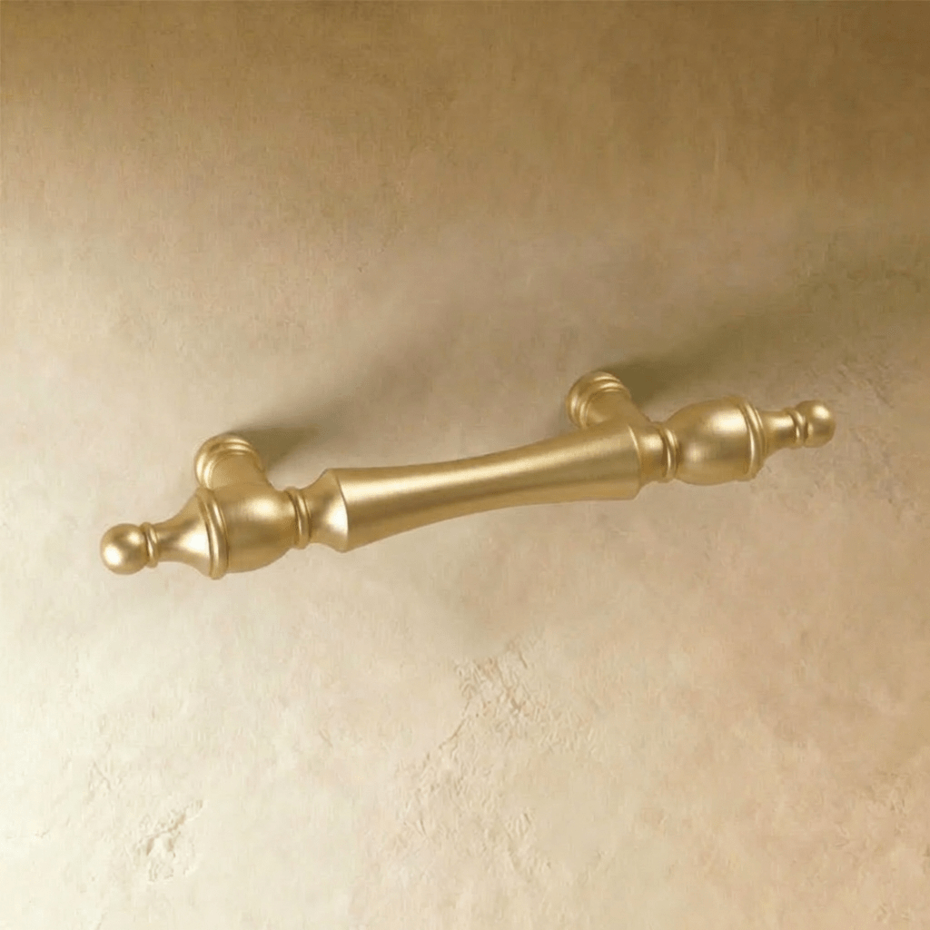 Brass-Finish Cabinet Knobs & Drawer Pulls, Modern Kitchen & Dresser Hardware, Light & Dark Gold, Set of 2, 1.1-6.3in