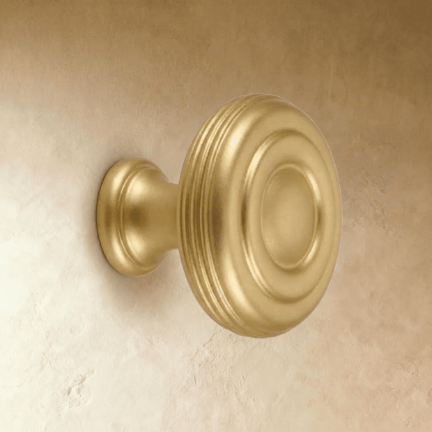 Brass-Finish Cabinet Knobs & Drawer Pulls, Modern Kitchen & Dresser Hardware, Light & Dark Gold, Set of 2, 1.1-6.3in