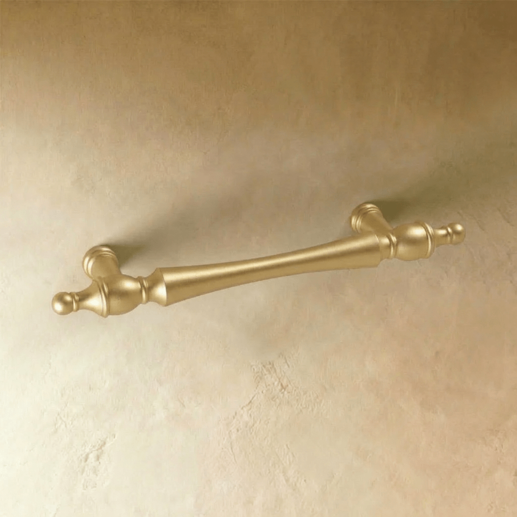 Brass-Finish Cabinet Knobs & Drawer Pulls, Modern Kitchen & Dresser Hardware, Light & Dark Gold, Set of 2, 1.1-6.3in