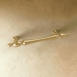 Brass-Finish Cabinet Knobs & Drawer Pulls, Modern Kitchen & Dresser Hardware, Light & Dark Gold, Set of 2, 1.1-6.3in