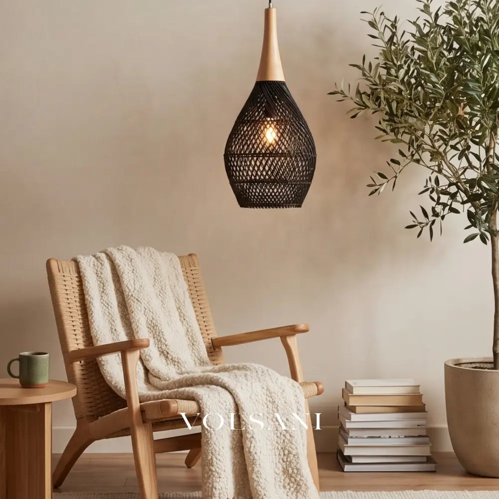 YUMA: Gevlochten Bamboe Hanglamp - Volsani