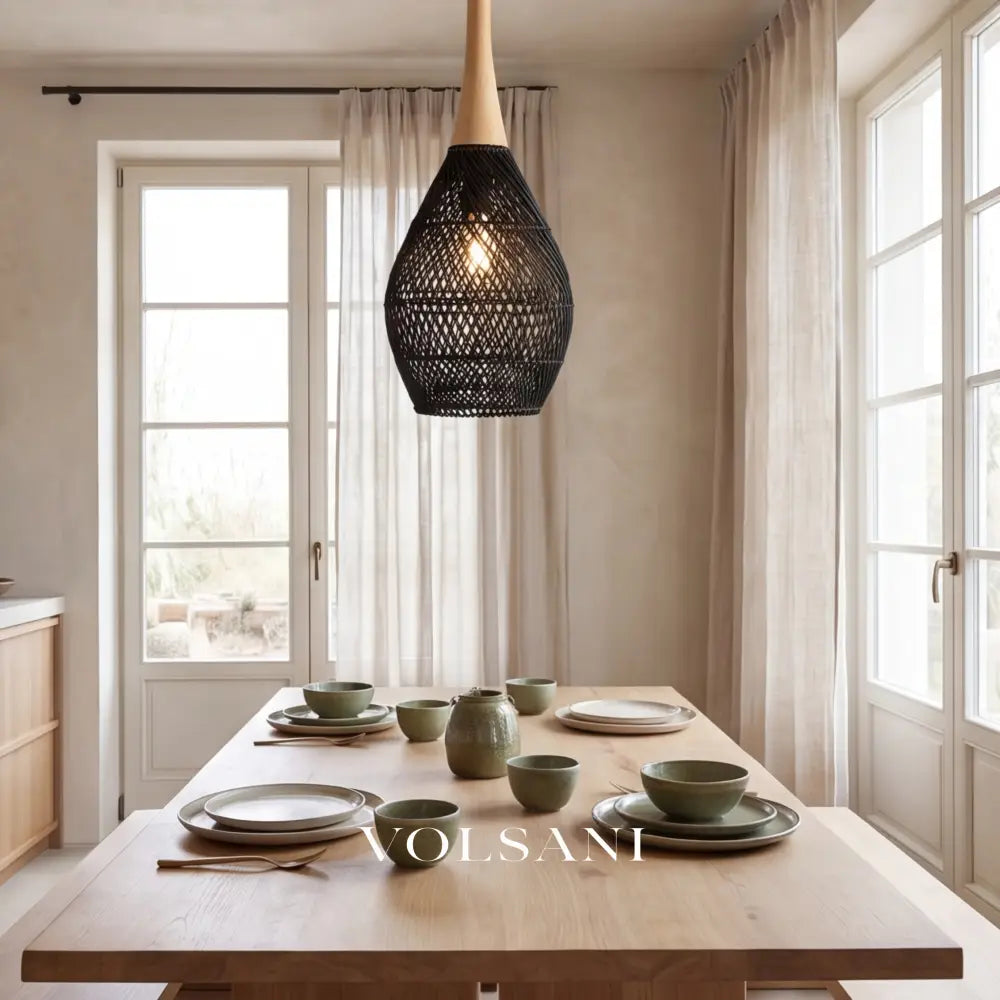YUMA: Gevlochten Bamboe Hanglamp - Volsani