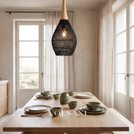 YUMA: Gevlochten Bamboe Hanglamp - Volsani