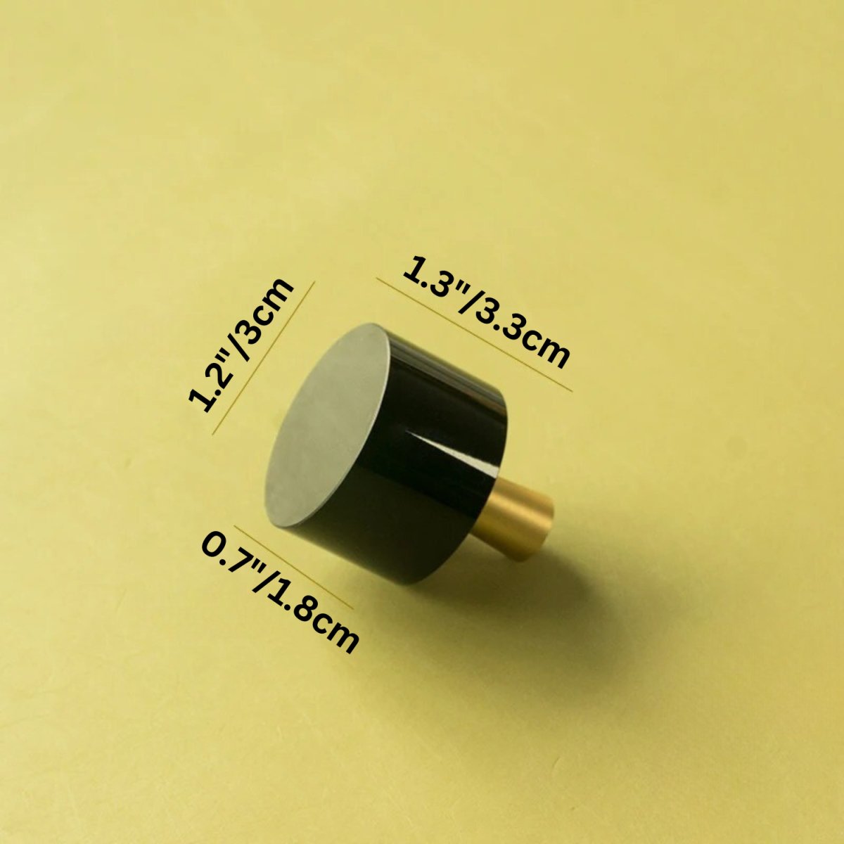 Glass Cabinet Knobs & Pull Bars, Classic Kitchen & Dresser Hardware, Clear & Black Glass, Set of 2 in 6 Sizes, 1.2-4.7in