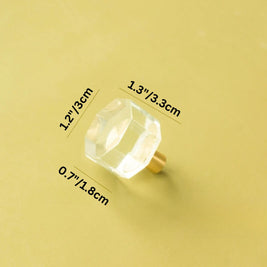 Glass Cabinet Knobs & Pull Bars, Classic Kitchen & Dresser Hardware, Clear & Black Glass, Set of 2 in 6 Sizes, 1.2-4.7in