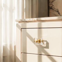 Glass Cabinet Knobs & Pull Bars, Classic Kitchen & Dresser Hardware, Clear & Black Glass, Set of 2 in 6 Sizes, 1.2-4.7in