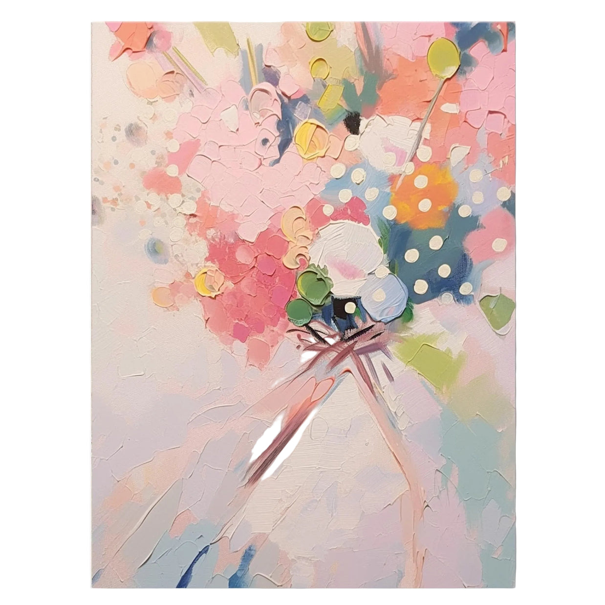 Zacht Bloemenboeket – Abstract Pastel Schilderij - Volsani