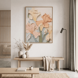 Zachte Iris – Pastel Bloemschilderij - Volsani