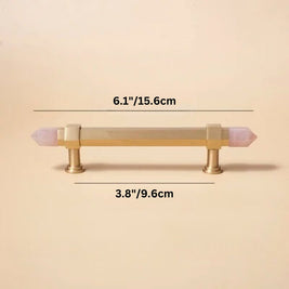 Crystal Cabinet Knobs & Drawer Pull Bars, Elegant Kitchen & Dresser Hardware, White & Pink Crystal, Set of 2, 1.14-12.6in
