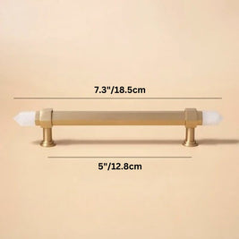 Crystal Cabinet Knobs & Drawer Pull Bars, Elegant Kitchen & Dresser Hardware, White & Pink Crystal, Set of 2, 1.14-12.6in