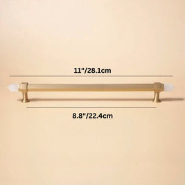 Crystal Cabinet Knobs & Drawer Pull Bars, Elegant Kitchen & Dresser Hardware, White & Pink Crystal, Set of 2, 1.14-12.6in